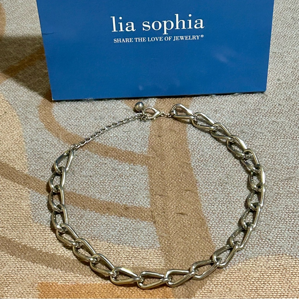 Lia Sophia Silver Chunky yet Feminine & Sexy! Chain Necklace
